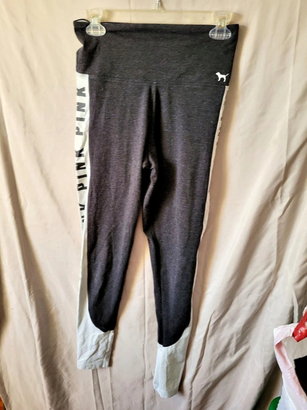 Victoria'Small Secret PINK Yoga Black & White Yoga Leggings Size Small